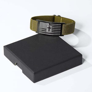 Custom Best Dog Dad Ever Nylon Bracelet for Men | Personalized Nylon Wristband | Stocking Stuffer for Men 683912