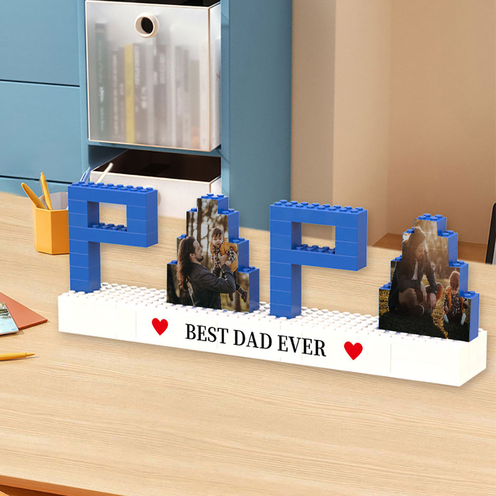 Custom Photo Best Dad Ever Building Blocks For Dad | Father’s Day Gift | Personalized Building Block Keepsake 685048
