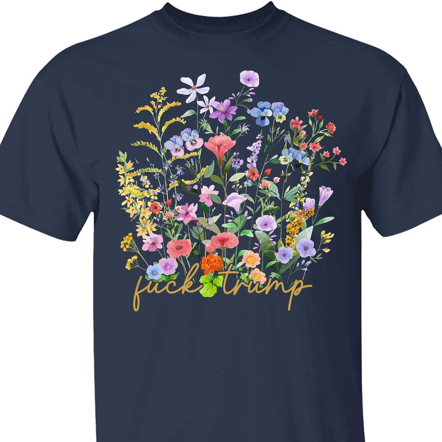 Subtle Fuck Trump Shirt - Ditsy Floral 8647 Anti Trump Tee, Democrat & Anti Republican Parody Shirt 682195