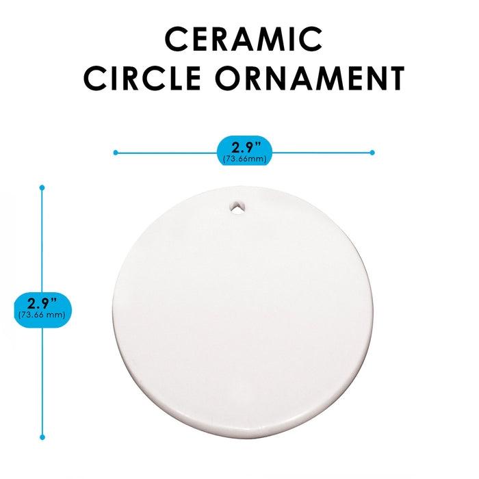 Christmas Ceramic Circle Ornament C775NONCUSTOM