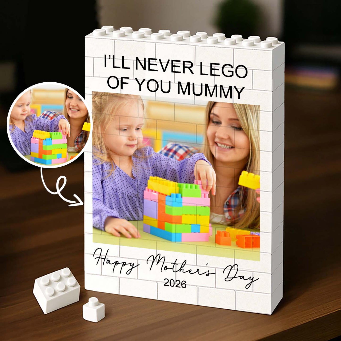 Mummy And Me Brick Block | Custom Photo Building Brick Blocks | Personalized Mother's Day Gift | Custom Brick Figures 684280