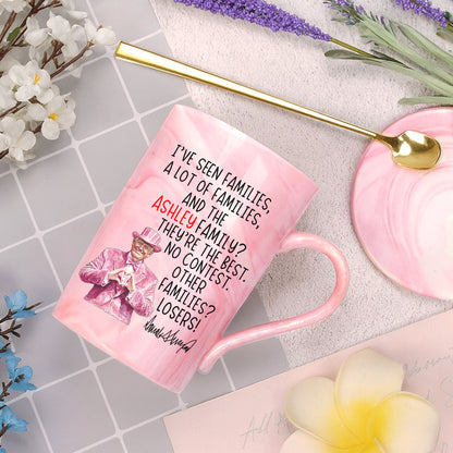 Personalized Family Name Donald Trump Mug | Funny Trump Coffee Mug | Pink Ceramic Mug 683948 – GOP