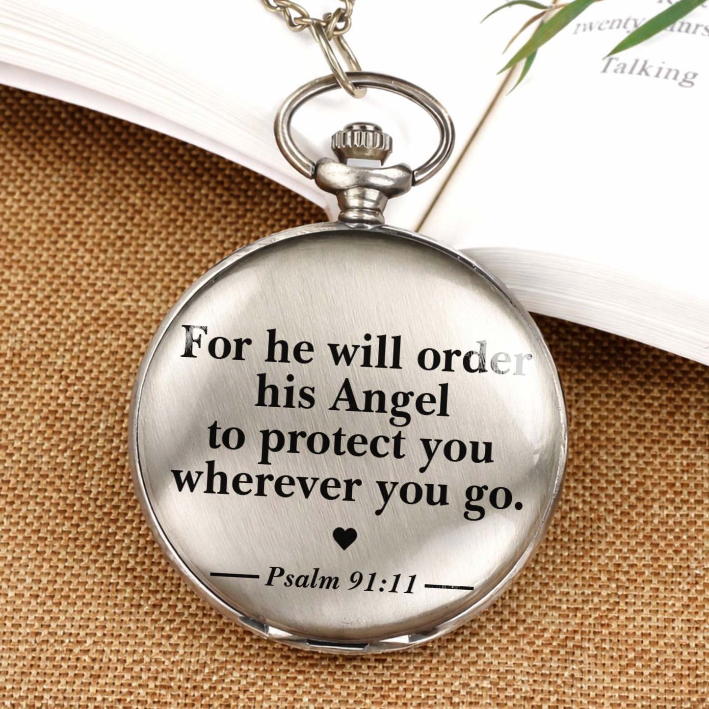 Bible Verse Pocket Watch, Christian Religious Pocket Watch, Christian Faith Pocket Watch Gift for Him 684055