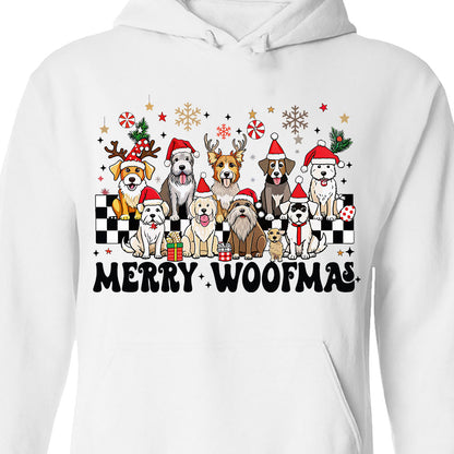 Merry Woofmas Sweatshirt, Pet Lovers Christmas Sweatshirt, Happy Christmas Ugly Sweatshirt - K1492