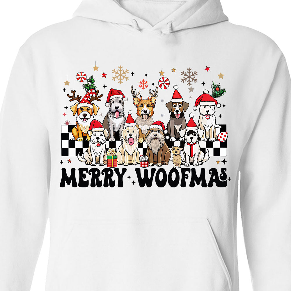Merry Woofmas Sweatshirt, Pet Lovers Christmas Sweatshirt, Happy Christmas Ugly Sweatshirt - K1492