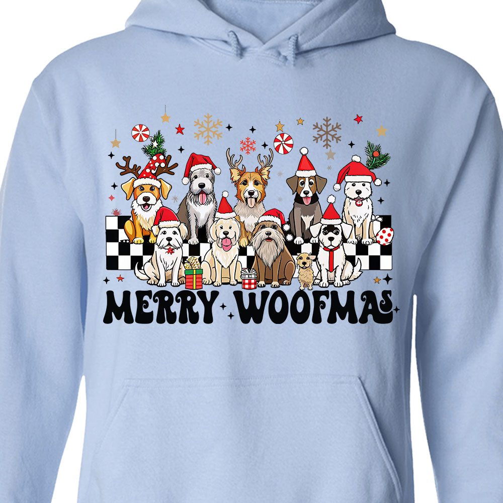 Merry Woofmas Sweatshirt, Pet Lovers Christmas Sweatshirt, Happy Christmas Ugly Sweatshirt - K1492
