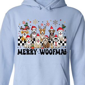 Merry Woofmas Sweatshirt, Pet Lovers Christmas Sweatshirt, Happy Christmas Ugly Sweatshirt - K1492