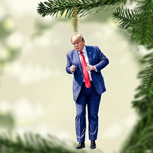 Trump Dancing Ornament, Christmas Trump Acrylic Ornament | Perfect for Car & Christmas Tree Decor C1618 - GOP