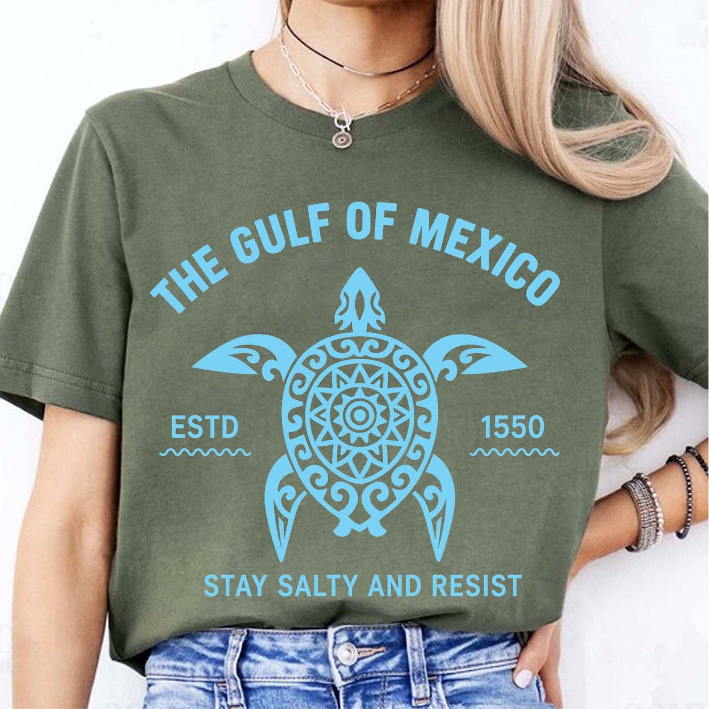 Gulf of Mexico Stay Salty Resistance Shirt, Resist Shirt, 8647 Anti Trump Shirt, Democrat Shirt, Democrat Gift Shirt - 682168
