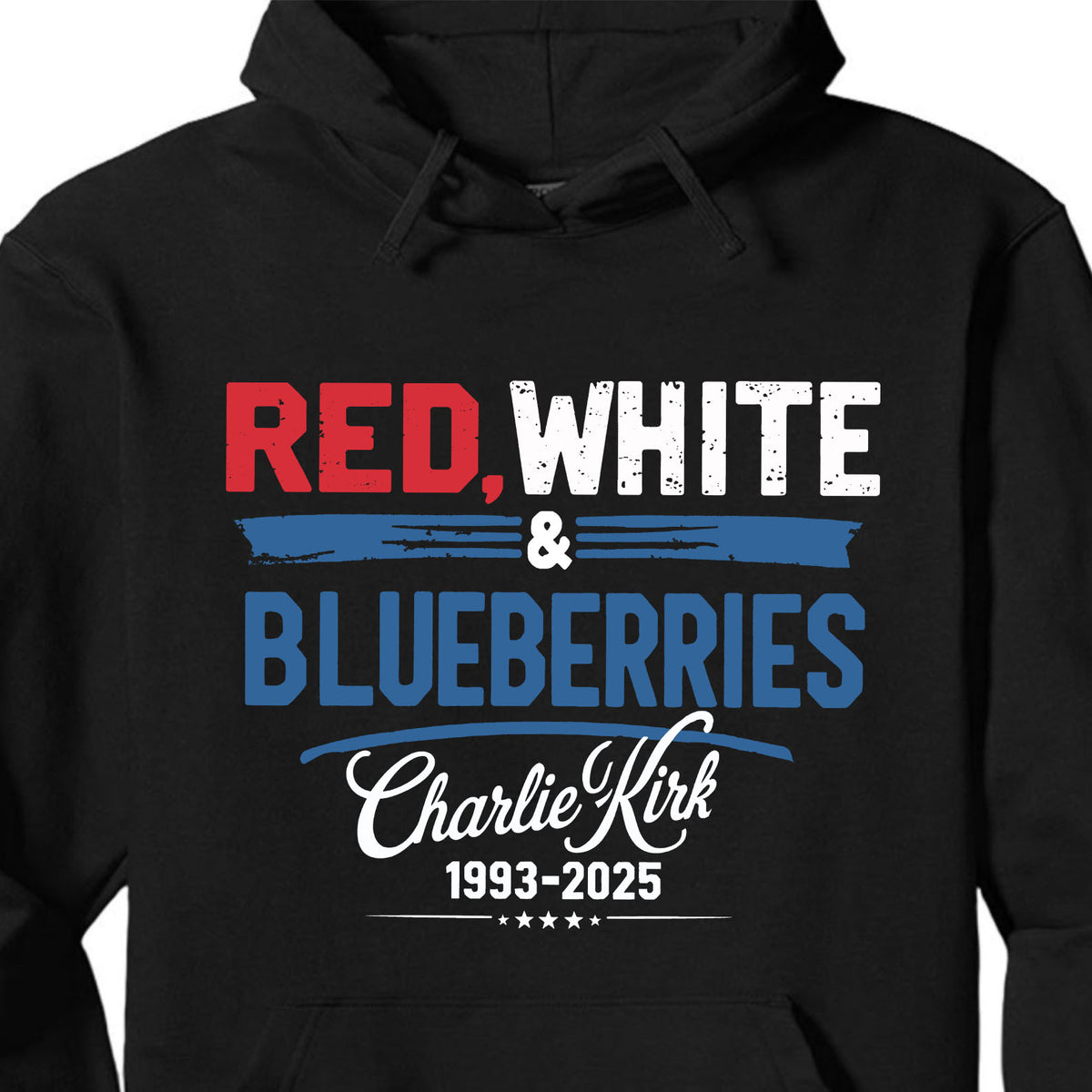 Red White & Blueberries Charlie Kirk 1993-2025 Shirt | Justice Charlie Kirk Memorial Shirt 683073