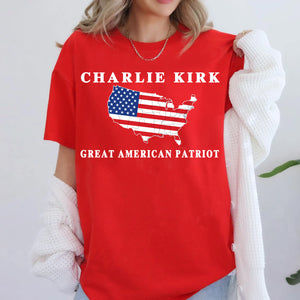 Great American Patriot Charlie Kirk Shirt | Charlie Kirk Red Shirt | We Wear Red Charlie Kirk Birthday October 14 | Red Freedom Shirt 682832