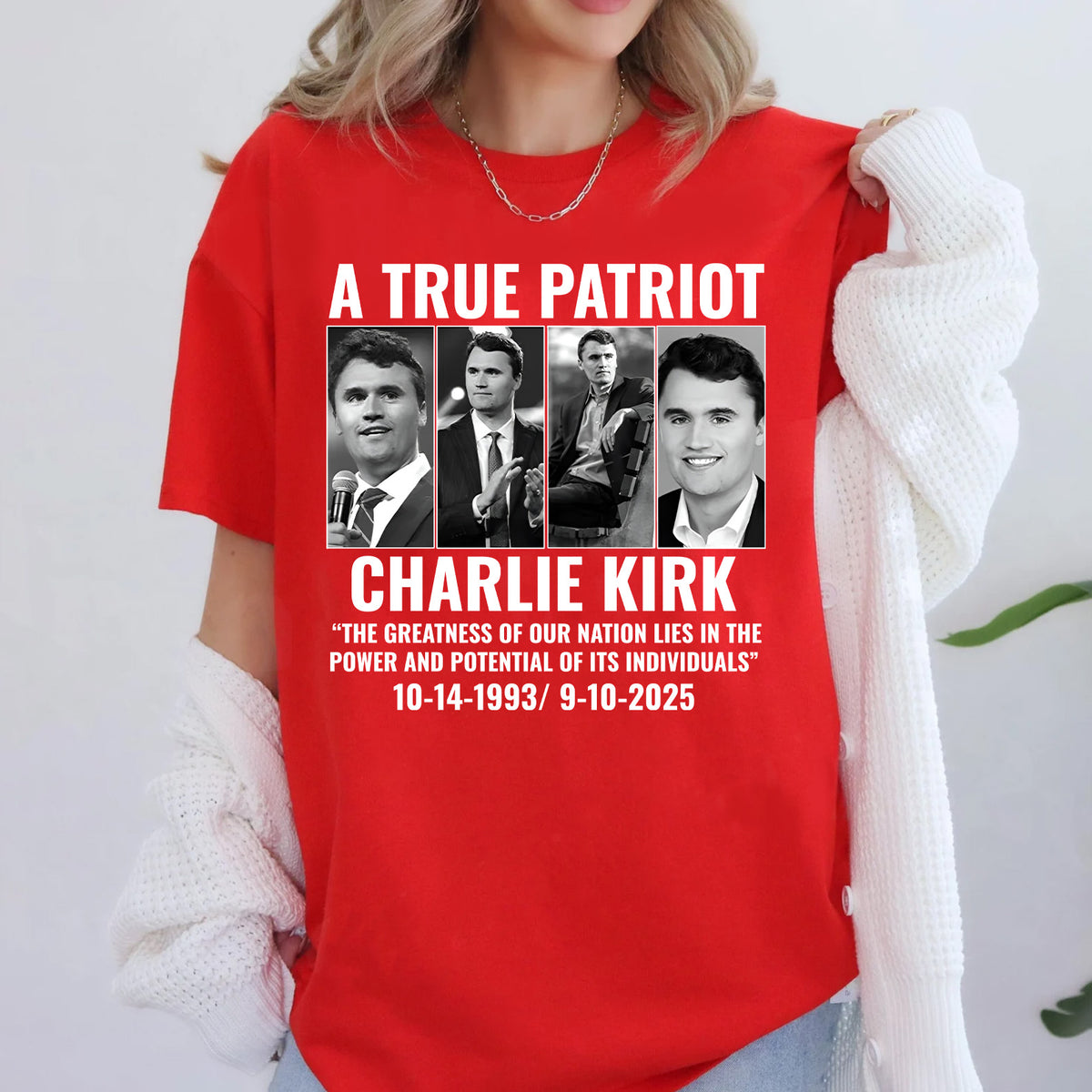 Justice For Charlie Kirk Shirt | Charlie Kirk Red Shirt | We Wear Red Charlie Kirk Birthday October 14 | Red Freedom Shirt 682823
