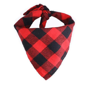 Classic Red Black Plaid Pet Dog Bandana Cat Puppy Kerchief Pet Dog Accessories Pet Neckerchief Scarf Dog Saliva Towel