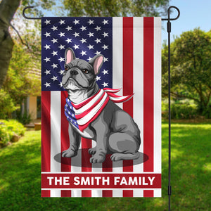 American Flag Personalized Custom Photo Dog Cat Garden Flag C713