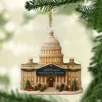 US Capitol Ornament 250 Years | Patriotic Christmas Ornament | Washington DC Holiday Gift Decor 683520
