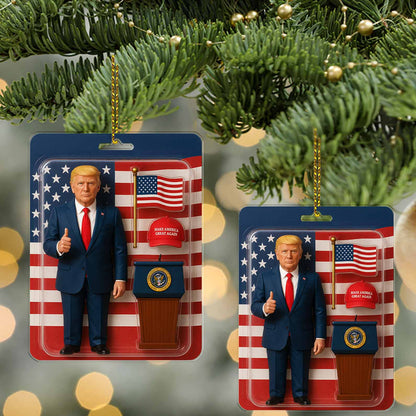 President Trump Thumbs Up 2D Acrylic Ornament, MAGA Ornament, Perfect for Car & Christmas Tree Decor 682655 - GOP