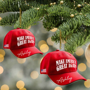 Personalized Make America Great Again 2024 Acrylic Ornament, Trump Ornament Gift, MAGA Ornament 683177 - GOP