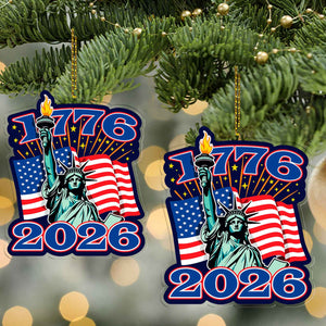 250 Years USA 1776-2026 Acrylic Ornament | America 250th Anniversary Ornament | 4th of July Ornament Christmas Decor 683212