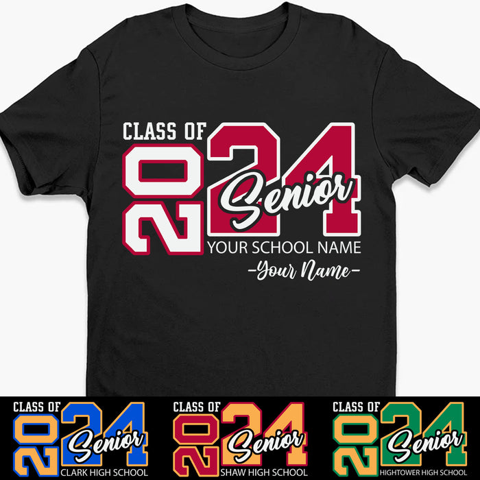 Class Of 2024 Personalized Custom Graduation Shirt C636