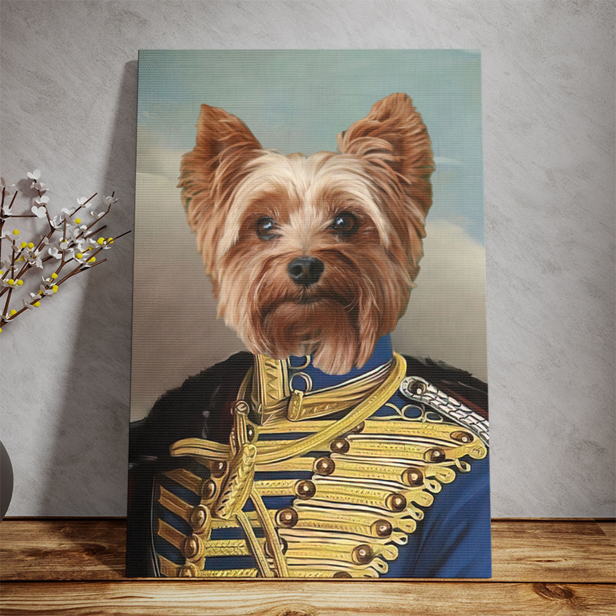 Custom Pet Portrait Canvas, Personalized with Your Own Dog or Cat Photo C798