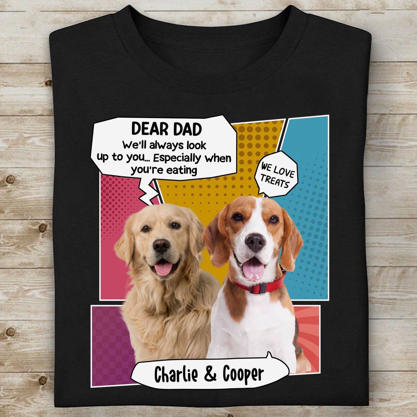 Always Look Up To You Personalized Custom Photo Dog Cat Dark Shirt C764