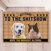 Welcome To The Shitshow Personalized Custom Photo Dog Cat Doormat C744