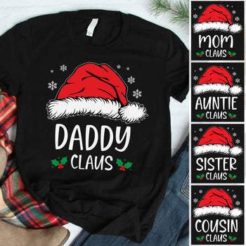 Custom Family Claus Christmas Shirt, Matching Christmas Family Shirt, Personalized Christmas Family Sweatshirt C845