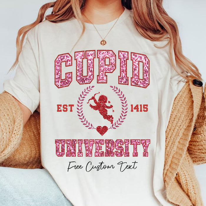 Cupid University Shirt, Gift For Her, Personalized Custom Funny Valentine's Shirt C867