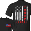 Trump 2024 American Flag Vintage Shirt | Donald Trump Homage Shirt | Donald Trump Fan Tees | Personalized Custom Trump Front & Back Shirt C984 - GOP