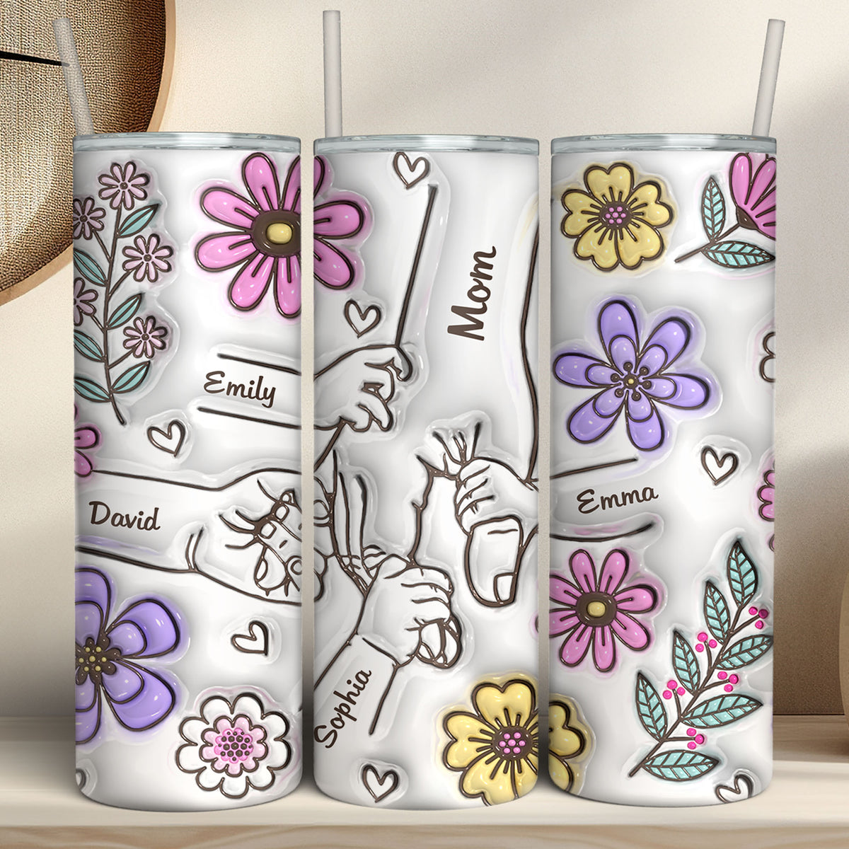 My Heart Belongs To A Fur Baby - Dog & Cat Personalized Custom 3D Inflated Effect Printed 40 Oz Stainless Steel Tumbler With Handle - Gift For Pet Owners, Pet Lovers