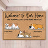 Welcome To The Pet Home, Personalized Custom Photo Dog Cat Doormat C789