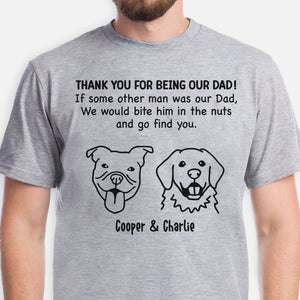 Thank You Being Dad Mom Personalized Custom Photo Dog Cat Shirt C786