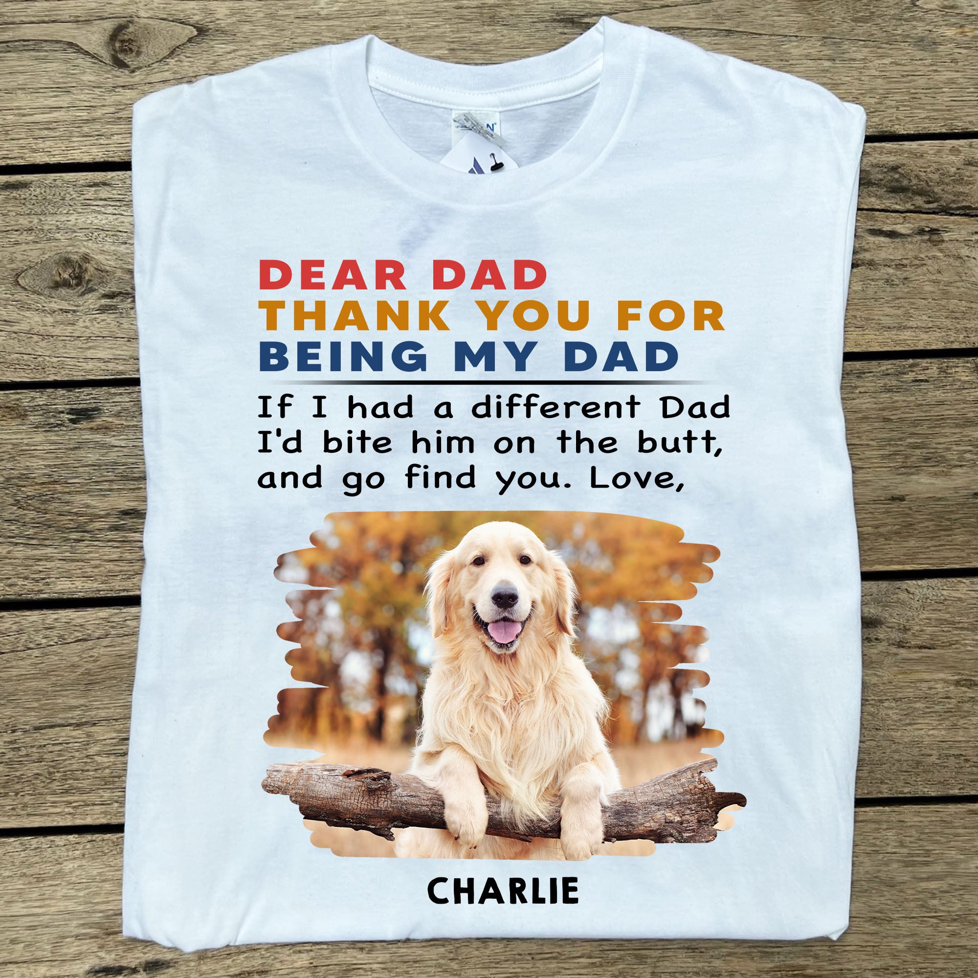 Personalized Custom Photo Dog Cat Bright Shirt Gift For Dad Mom C670V2