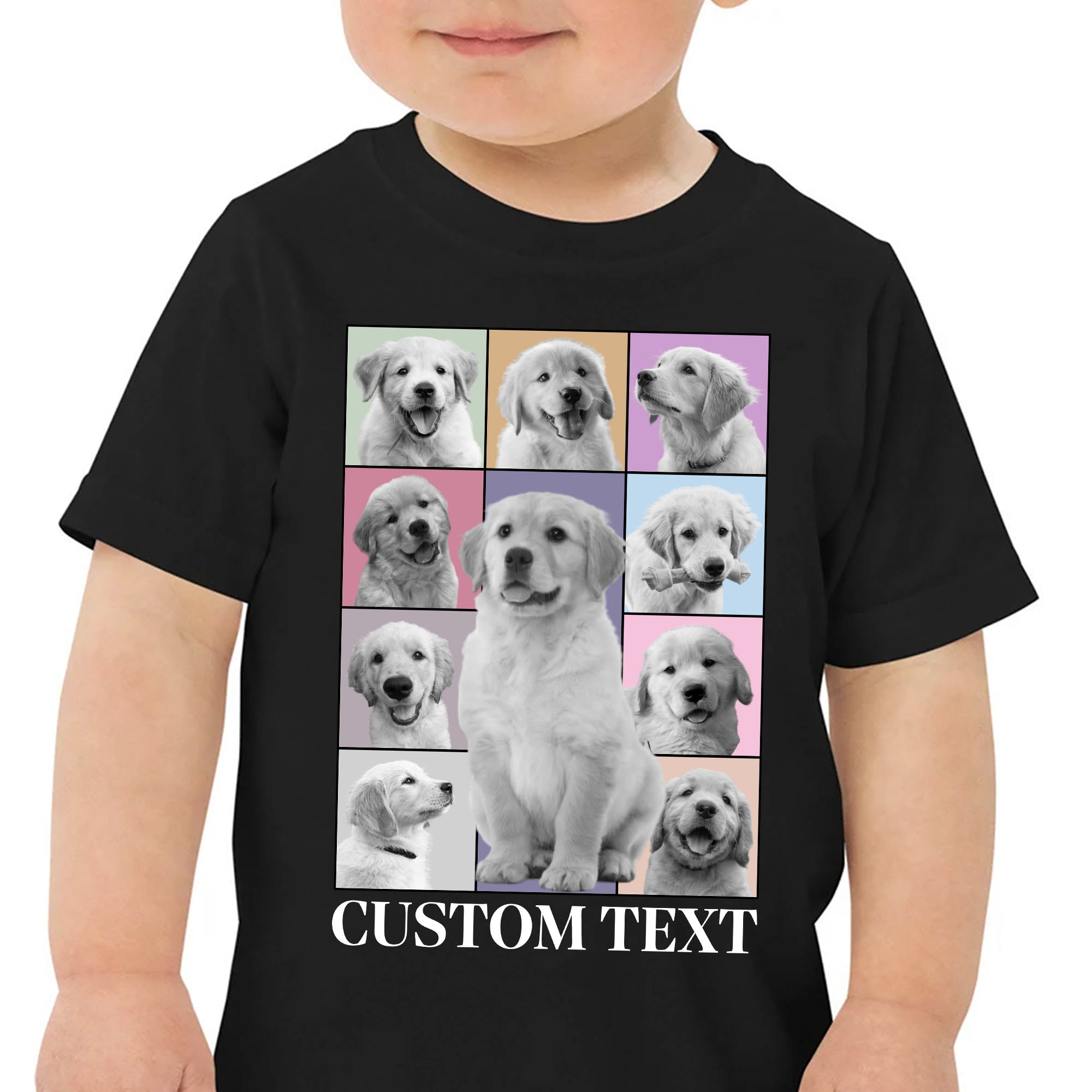 Custom Photo Eras Tour Tee, Personalized with Your Own Dog or Cat Photo Portrait Kid Size Shirt C792