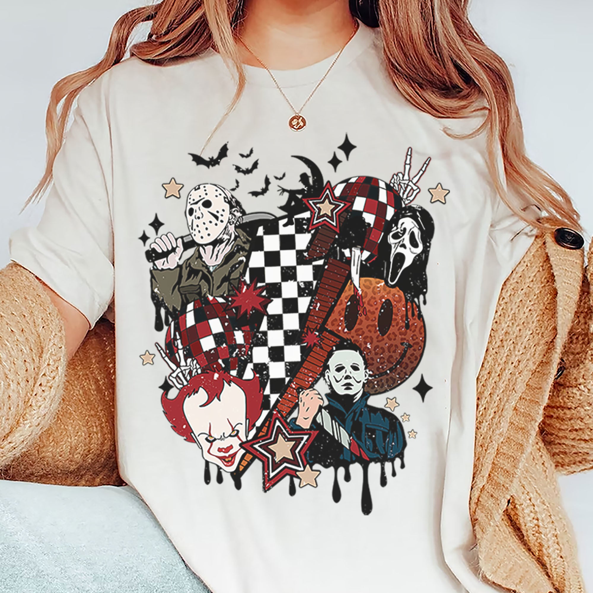 Horror Retro Halloween Shirt, Spooky Vibes, Scary Movie, Trendy Halloween Shirt 776V4