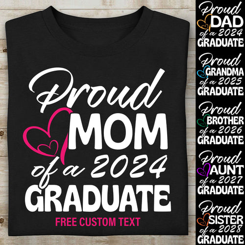 Proud Family Senior 2024 Personalized Custom Graduation Shirt T506V2