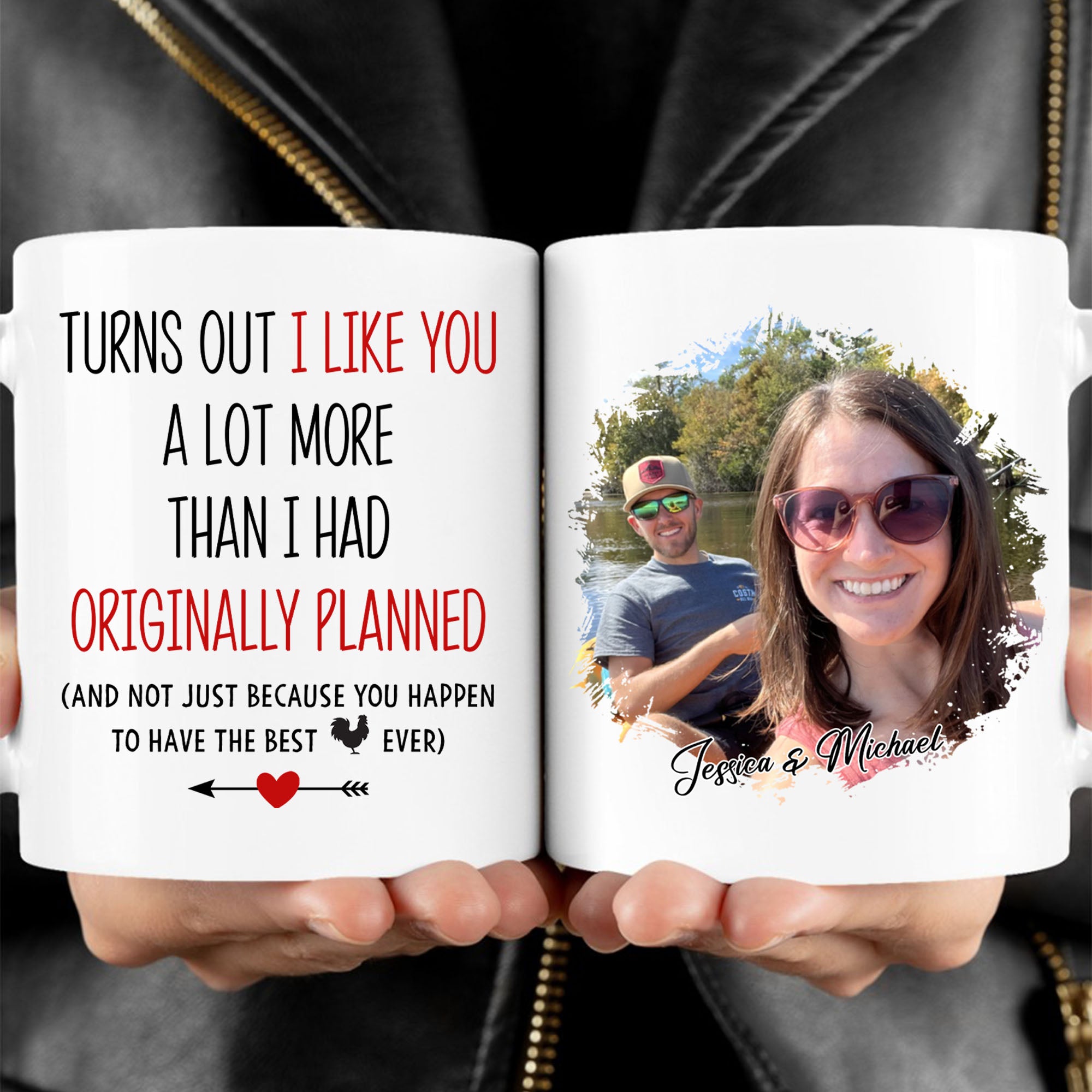 Turns Out I Like You A Lot More - Personalized Custom Photo Couple Mug - Valentine's Day Gift For Husband, Boyfriend, Fiancé C876