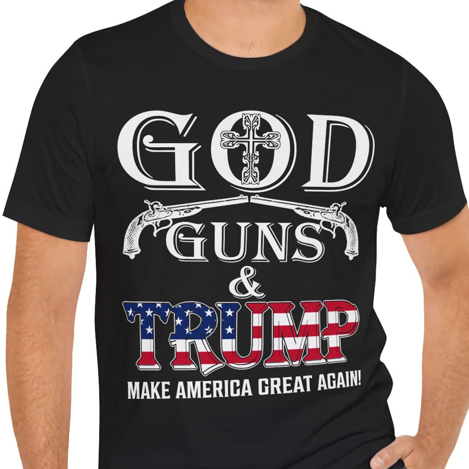 God Guns And Trump Shirt | Donald Trump Homage Shirt | Donald Trump Fan Tees | Personalized Custom Trump Shirt C976 - GOP