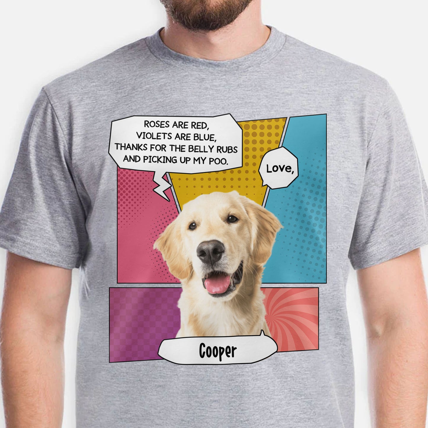 Roses Are Red Violets Are Blue Personalized Custom Photo Dog Cat Bright Shirt C766