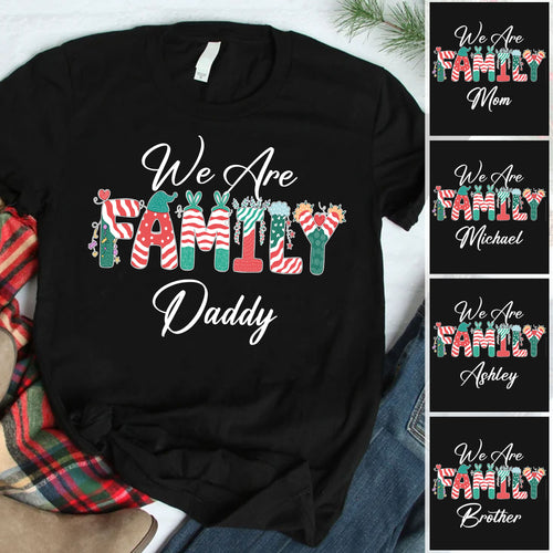 We Are Family Shirt, Matching Christmas Family Shirt, Personalized Custom Family Sweatshirt C844