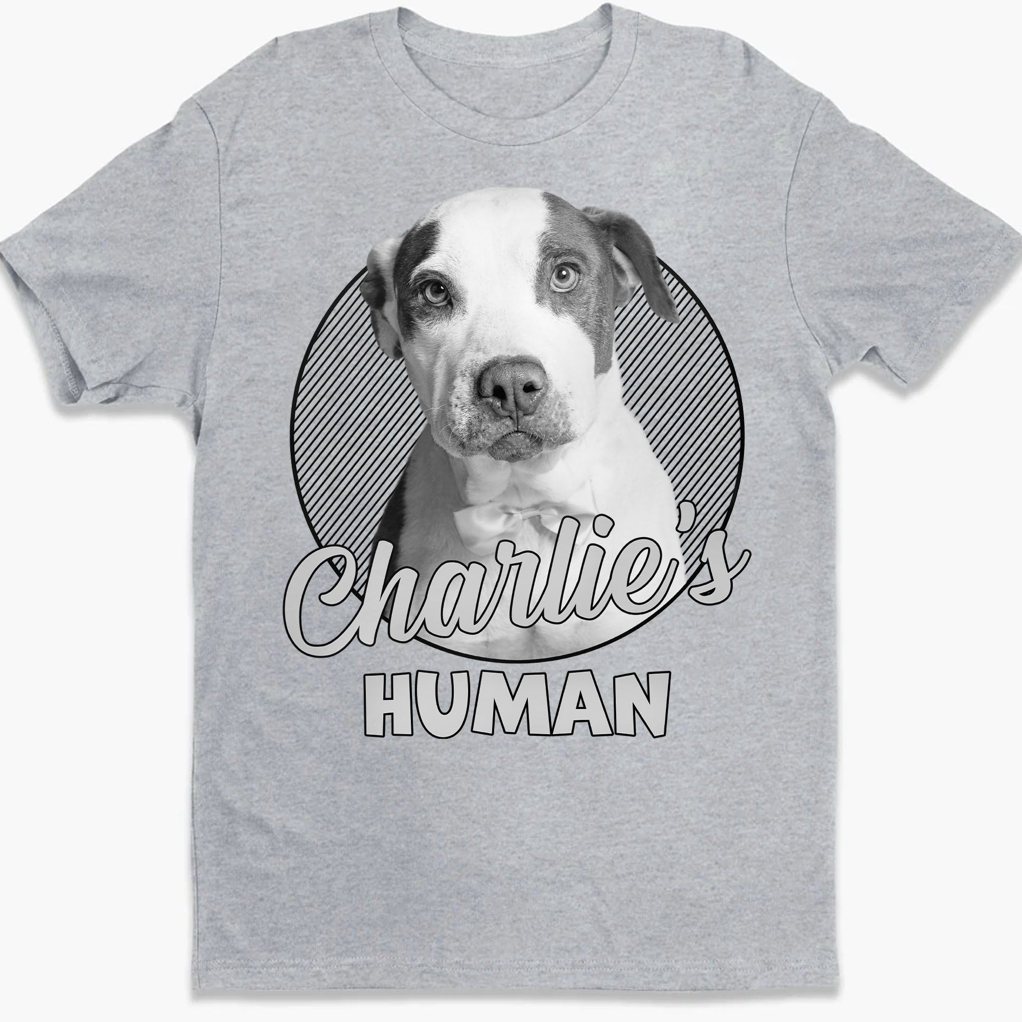 Humans Pet Photo Tee, Personalized with Your Own Dog or Cat Photo Shirt C796