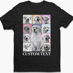 Custom Photo Eras Tour Shirt, Personalized with Your Own Dog or Cat Photo Portrait Dark Shirt C792