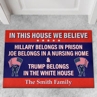 Anti Biden Doormat | Donald Trump Doormat | Personalized Donald Trump Fan Doormat C991 - GOP