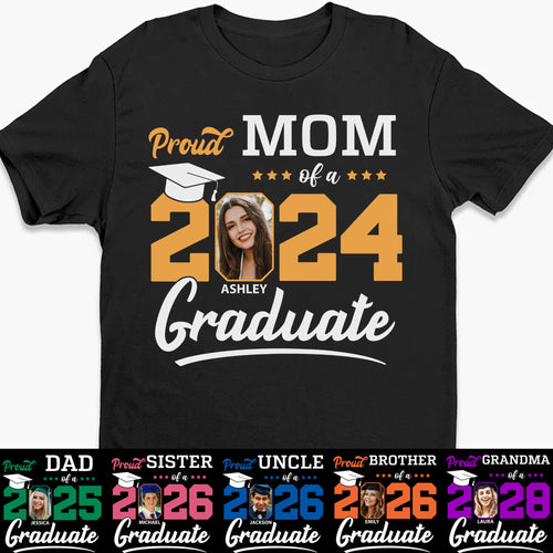 Personalized Proud Family Graduation 2024 Upload Photo Shirt C534