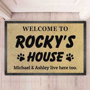 Welcome To Pet House Personalized Custom Dog Cat Doormat C672