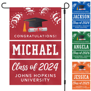 Congratulations Graduate - Graduation gift 2024 - Senior 2024 - Class Of 2024 - Personalized Graduation Garden Flag C727