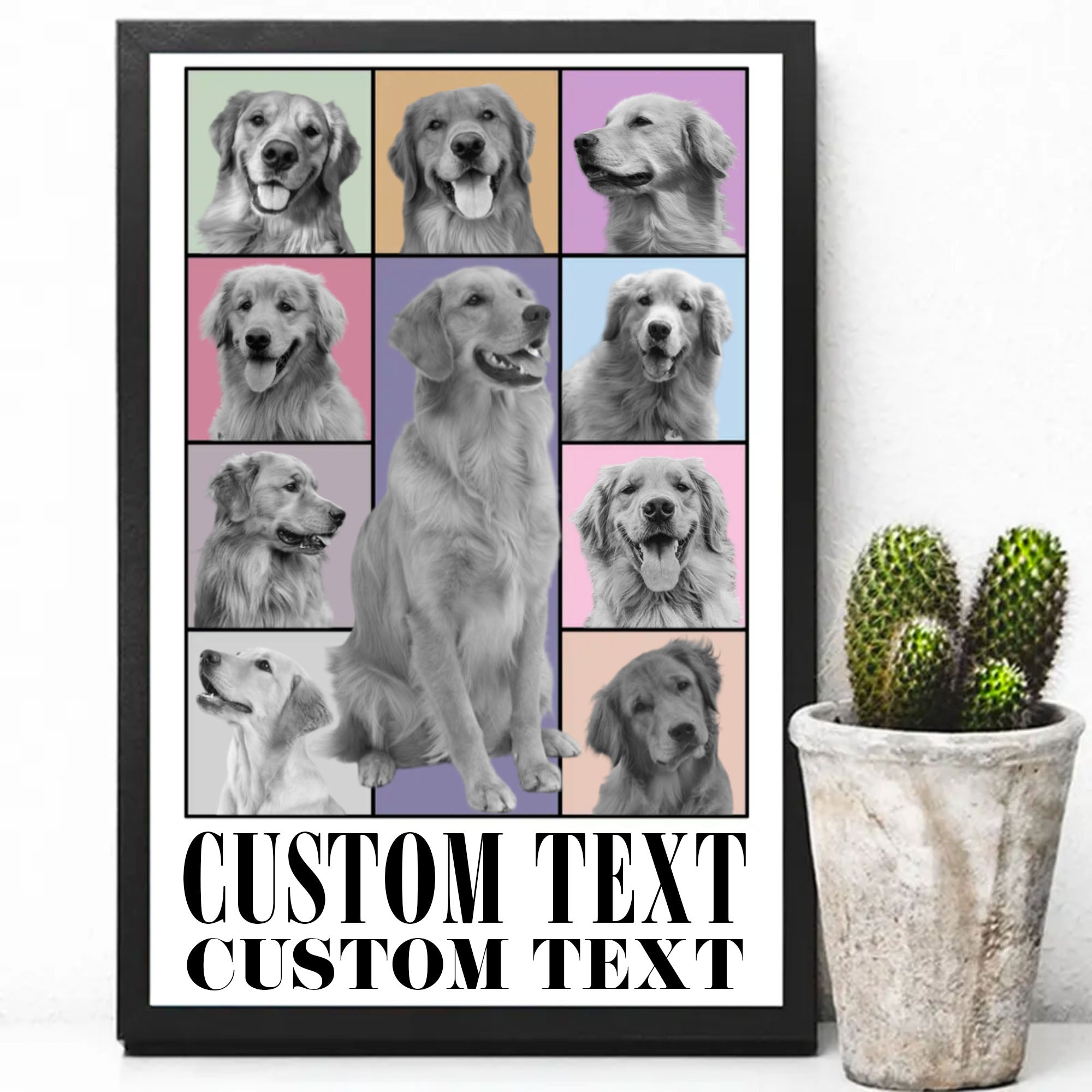 Custom Photo Eras Tour Poster, Personalized with Your Own Dog or Cat Photo Portrait Poster C792P