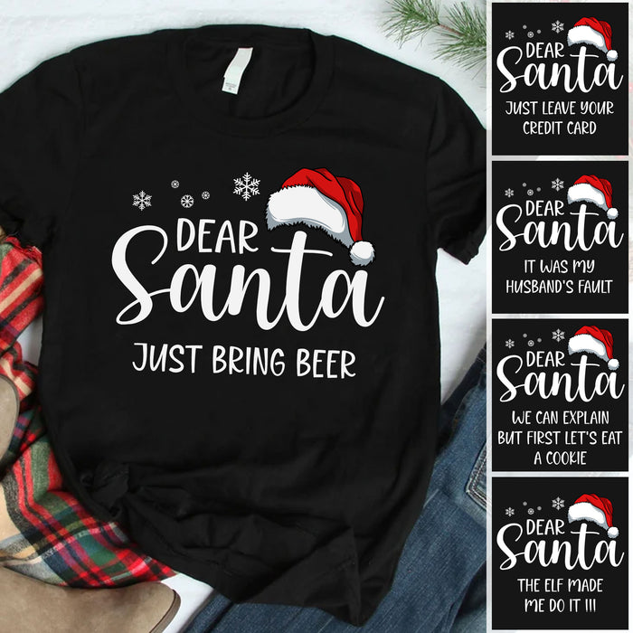 Dear Santa Funny Shirt, Funny Christmas Family Matching Shirt, Personalized Custom Family Sweatshirt C841