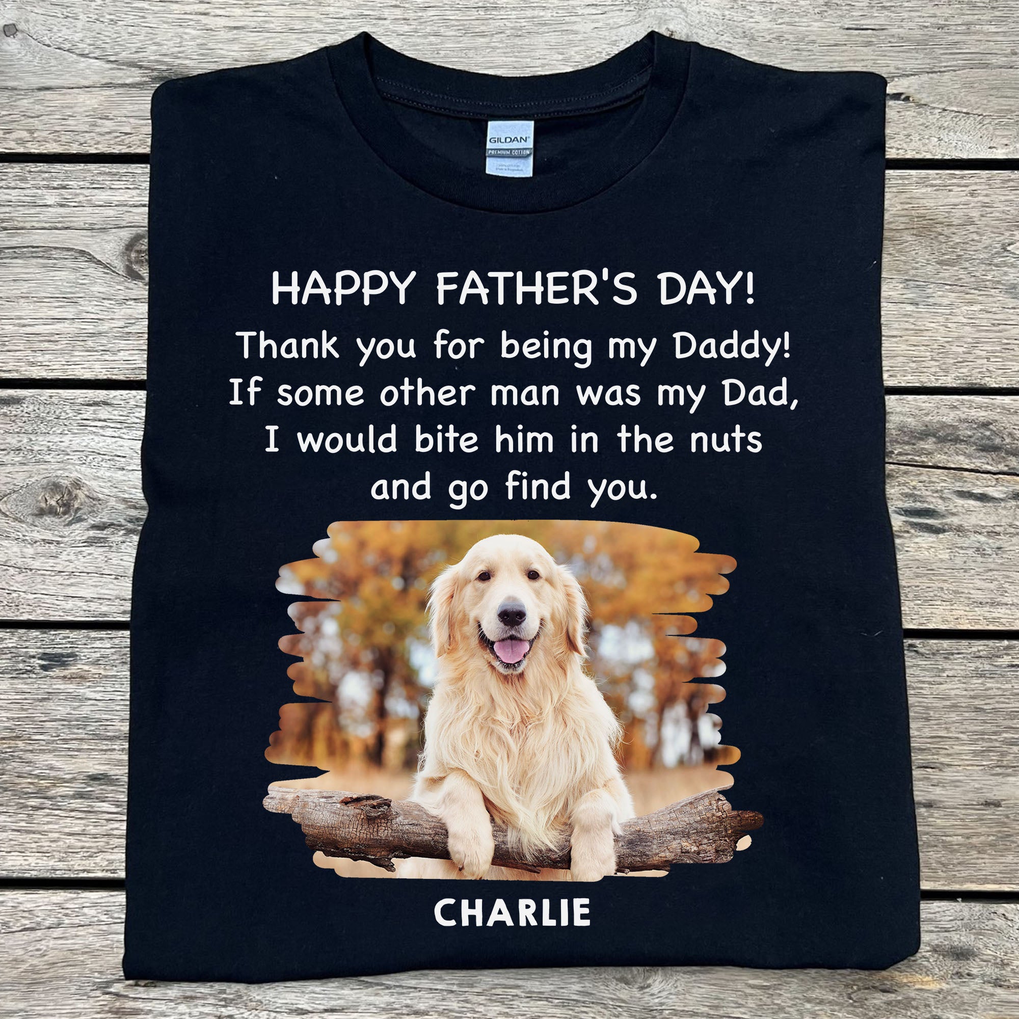 Thank You Being Daddy Mommy Personalized Custom Photo Dog Cat Shirt