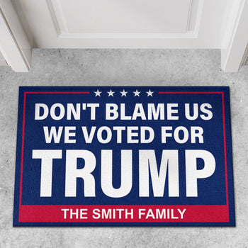 We Voted For Trump Doormat | Donald Trump Fan Doormat | Personalized Custom Trump Doormat C969 - GOP